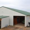 Aluminum lightning rod system on a horse stable